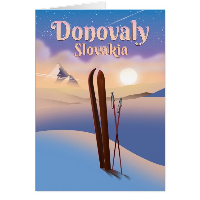 Donovaly Slowakije ski-poster. (Voorkant)