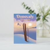 Donovaly Slowakije ski-poster. Briefkaart (Staand voorkant)