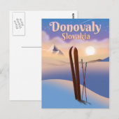 Donovaly Slowakije ski-poster. Briefkaart (Voorkant / Achterkant)