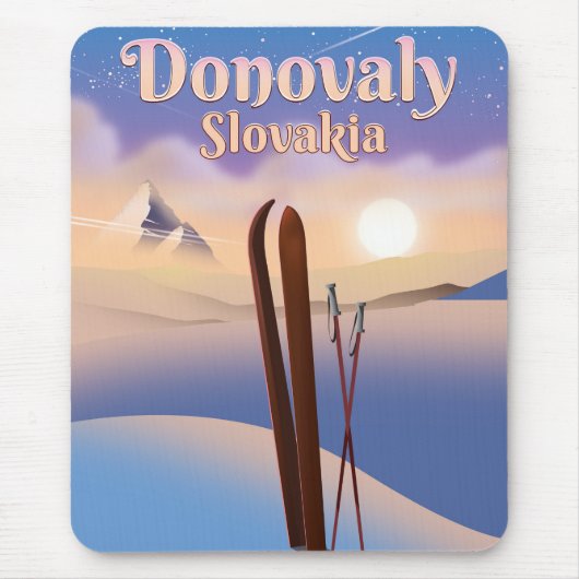 Donovaly Slowakije ski-poster. Muismat (Voorkant)
