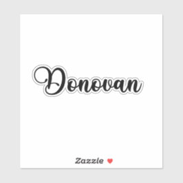 Donovan Naam - Handgeschreven kalligrafie Sticker
