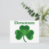 Donovan Shamrock Briefkaart (Staand voorkant)