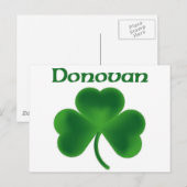 Donovan Shamrock Briefkaart (Voorkant / Achterkant)