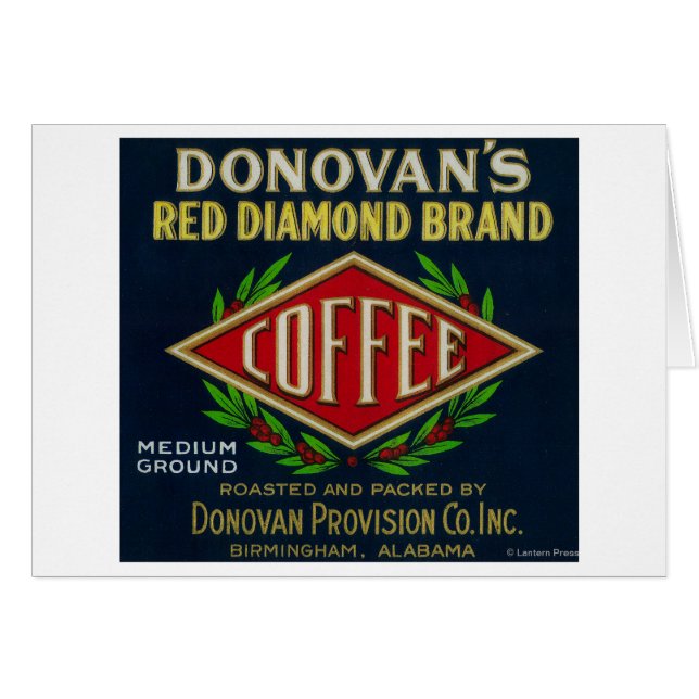 Donovan's Coffee LabelBirmingham, AL (Voorkant Horizontaal)