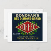 Donovan's Coffee LabelBirmingham, AL Briefkaart (Voorkant / Achterkant)