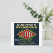 Donovan's Coffee LabelBirmingham, AL Briefkaart (Staand voorkant)