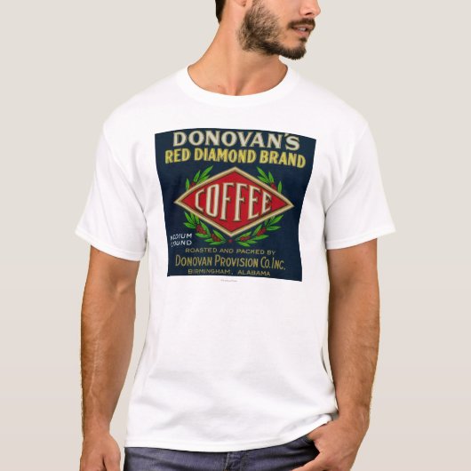 Donovan's Coffee LabelBirmingham, AL T-shirt (Voorkant)