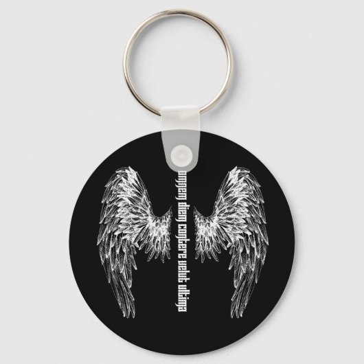 Donovan's tattoo basale zwarte knoopsleutelketen sleutelhanger (Voorkant)