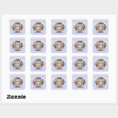 donowl sprinkles - vierkante sticker (Vel)