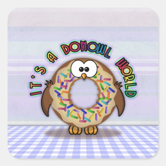 donowl sprinkles - vierkante sticker (Voorkant)
