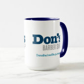 Don's Barber Shop - Blauwe Koffie Mok (Voorkant rechts)