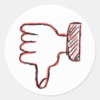 Dons omlaag ronde sticker