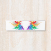 Dons Regenboogvleugels Deurbordje (Voorkant)