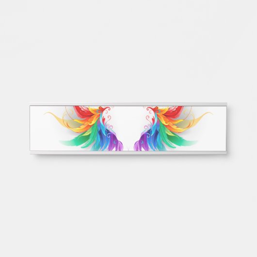 Dons Regenboogvleugels Deurbordje (Voorkant)