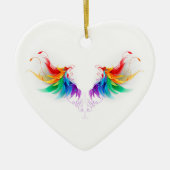 Dons Regenboogvleugels Keramisch Ornament (Voorkant)