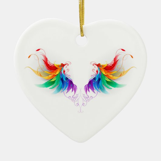 Dons Regenboogvleugels Keramisch Ornament (Voorkant)