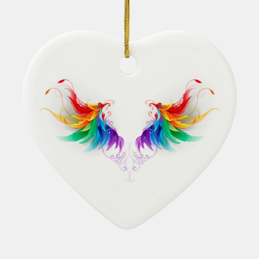 Dons Regenboogvleugels Keramisch Ornament (Achterkant)