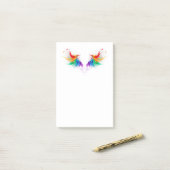 Dons Regenboogvleugels Post-it® Notes (Op bureau)