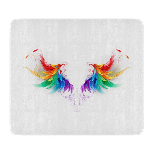 Dons Regenboogvleugels Snijplank (Voorkant)