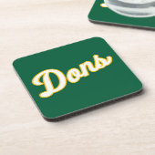 Dons Script Lettertype Bier Onderzetter (Linkerzijde)