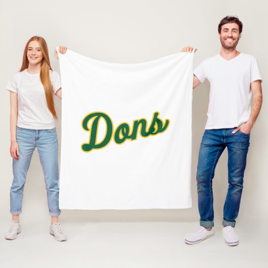 Dons Script Lettertype Fleece Deken (In situ)