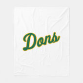 Dons Script Lettertype Fleece Deken (Voorkant)