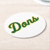 Dons Script Lettertype Ronde Kartonnen Onderzetter (Gebogen)