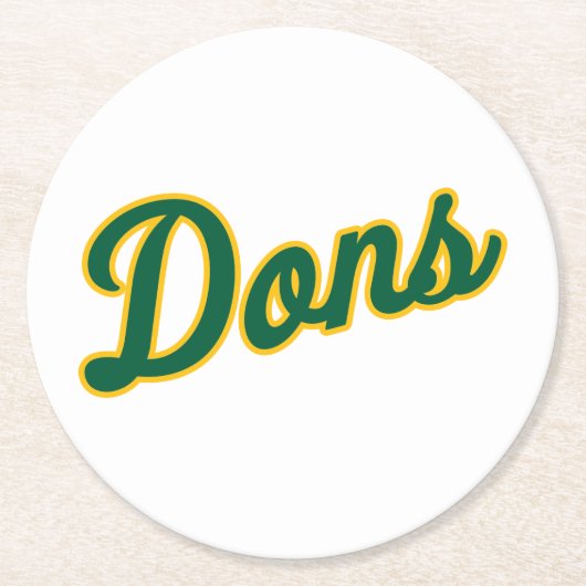 Dons Script Lettertype Ronde Kartonnen Onderzetter (Voorkant)