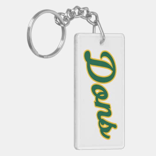 Dons Script Lettertype Sleutelhanger (Voorkant Links)