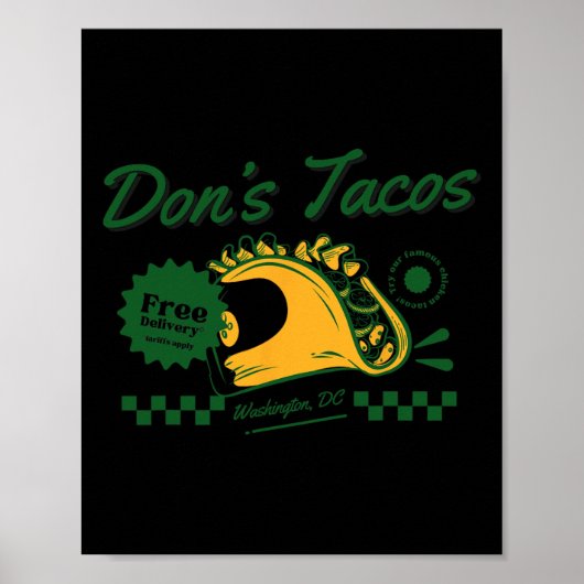 Don's Tacos - Grappig Patriottisch Let's Go Taco-t Poster (Voorkant)
