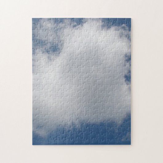 Dons witte cumuluswolken in blauwe lucht legpuzzel (Verticaal)