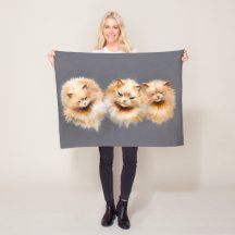 Dons zachte Perzische katten Vintage Whimsical Art