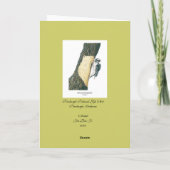 Donsachtige Specht (Mannetje) Bedankkaart (Achterkant)