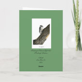 Donsachtige Specht (Vrouw) Bedankkaart (Achterkant)