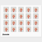 Donsbloemen Vierkante Sticker (Vel)