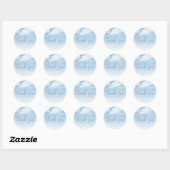 Donsige wolken Regendruppels Dank je Ronde Sticker (Vel)