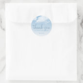 Donsige wolken Regendruppels Dank je Ronde Sticker (Tas)