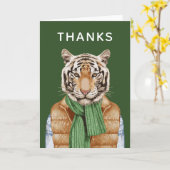 Donsjack Tiger | Voeg uw tekst toe Kaart (Gele Bloem)