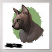 Donskoy Cat Print | Kat-wanddruk (Voorkant)