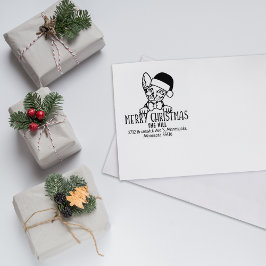 Donskoy Cat Retouradres Kerst Rubberstempel