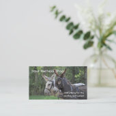 Donsleutels die in het harnas worden bestuurd visitekaartje (Staand voorkant)