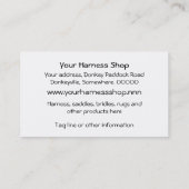 Donsleutels die in het harnas worden bestuurd visitekaartje (Achterkant)