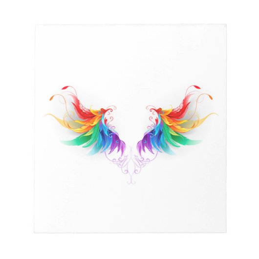 Donszachte regenboogvleugels notitieblok (Voorkant)