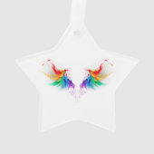 Donszachte regenboogvleugels ornament (achterkant)