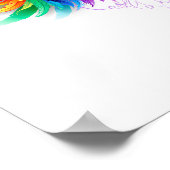 Donszachte Regenboogvleugels Poster (Hoek)