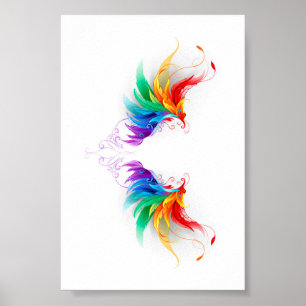 Donszachte Regenboogvleugels Poster