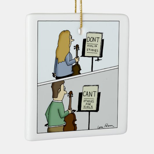 Dont and Cant Sutdies for Violin en Viola Keramisch Ornament (Rechts)