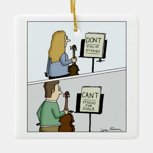 Dont and Cant Sutdies for Violin en Viola Keramisch Ornament (Voorkant)