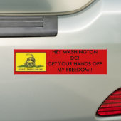dont' TREAD, HEY WASHINGTON DC!KRIJG JE HA.. Bumpersticker (Op auto)