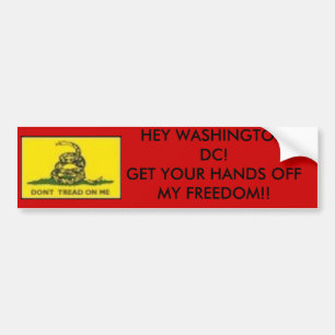 dont' TREAD, HEY WASHINGTON DC!KRIJG JE HA.. Bumpersticker